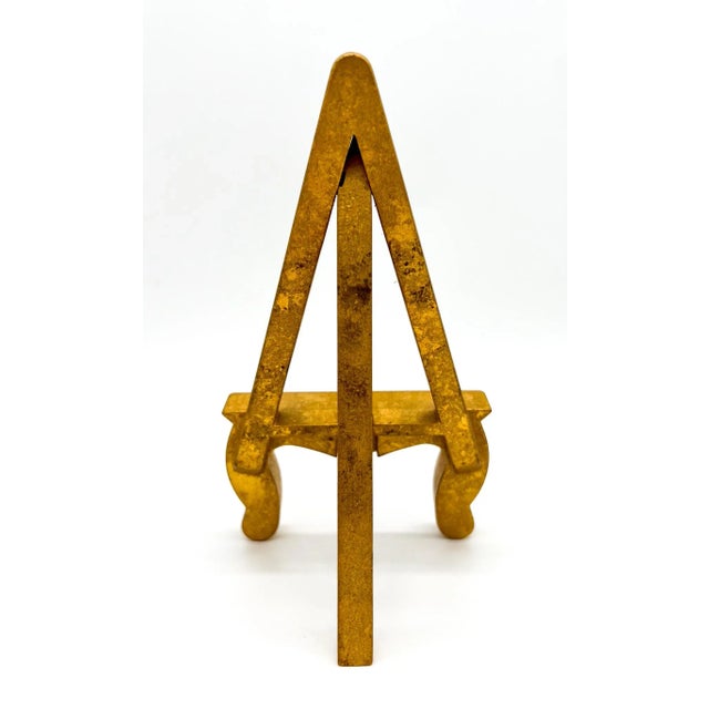 Wood Vintage Italian Florentine Gold Gilt Wood Display Easel – Baroque Tabletop Accent For Sale - Image 7 of 10