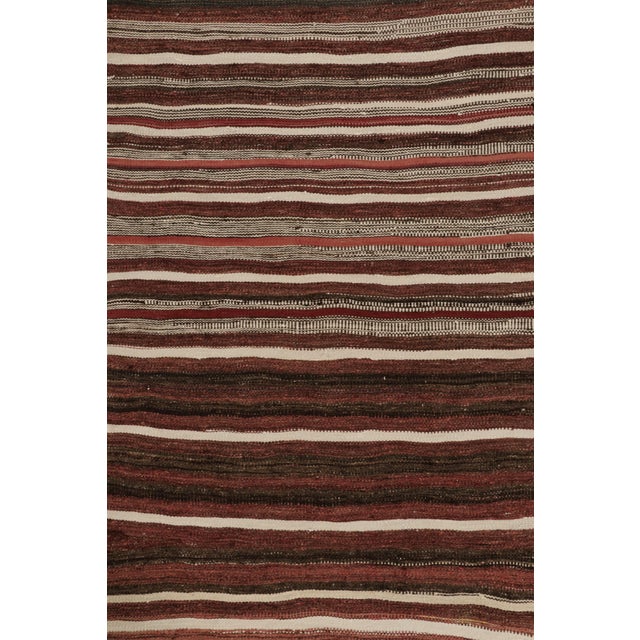 Traditional Vintage Shahsavan Persian Kilim Runner Rug, Polychromatic Stripes - Rug & Kilim For Sale - Image 3 of 8