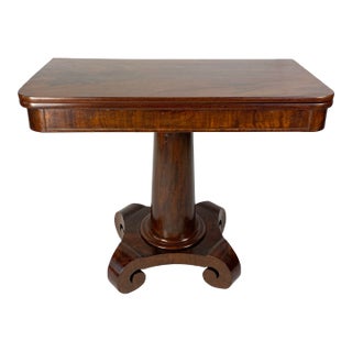 Antique American Empire Style Mahogany Game Table For Sale