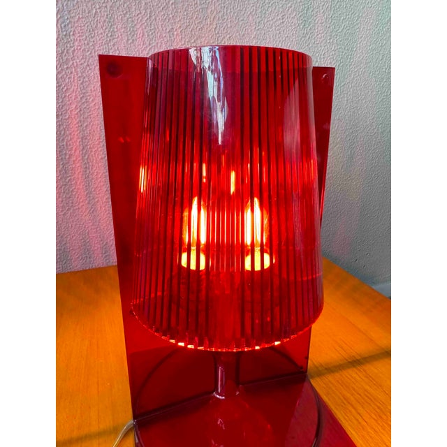Table Lamp in Red Transparent Polycarbonate by Ferruccio Laviani for Kartell, 2003 For Sale - Image 14 of 16