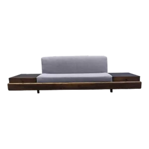 Modern Walnut Platform Sofa