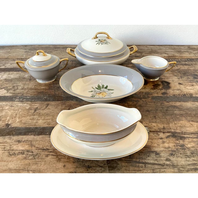 Vintage Princess China “Golden Peony” Serving Pieces - Set of 5 For Sale - Image 9 of 12