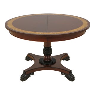 Baker Round Neoclassical Mahogany Dining Room Table For Sale