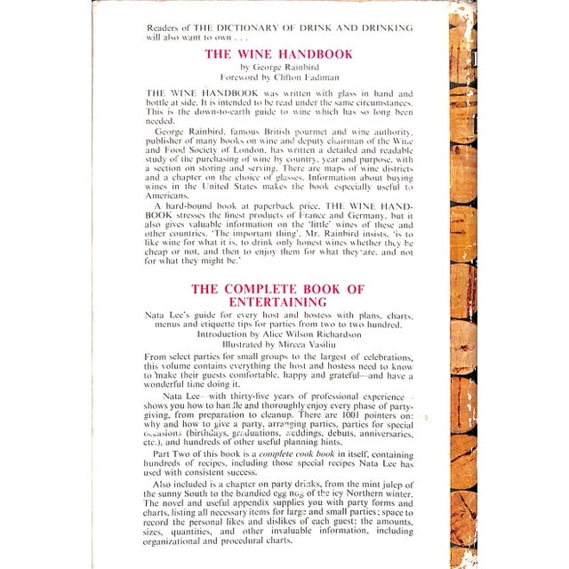 "Here is the first time in English is a dictionary which covers the whole field of alcoholic drinks, literally from...