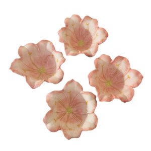 Vintage Mid-Century Modern Ambiance Collections Majolica Lily Dessert Bowls - Set of 4