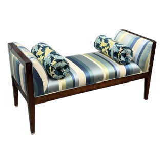 Bespoke Coastal Stripe Bench For Sale