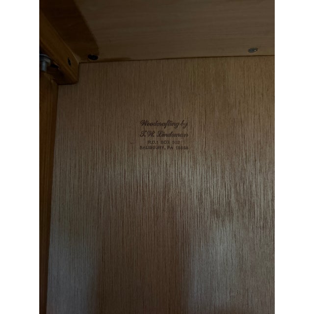 Pair of Custom Solid Cherry Mid-Century Style Hutches / Bookcases by f.w. Lindeman For Sale - Image 9 of 9