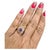 Early 21st Century 1.46 Carat Gia Certified Pink Sapphire Diamond Yellow Gold Ring, Size 7 For Sale - Image 5 of 7