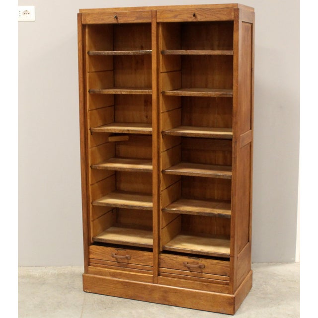 Vintage Filing Cabinet in Oak, 1930s For Sale - Image 6 of 12
