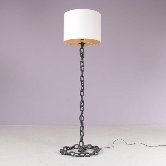 Black Brutalist Chain Floor Lamp in the style of Franz West, Netherlands, 1970s For Sale - Image 8 of 10