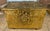 Mid 20th Century Mid 20th Century Pressed Embossed Brass Firewood Coal Kindling Box Fireside Tavern Scene For Sale - Image 5 of 12