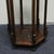 Mid 20th Century Pair of Vintage Chinese Hardwood Inlaid Hexagonal Pedestal Tables (Flower Stands) For Sale - Image 5 of 12