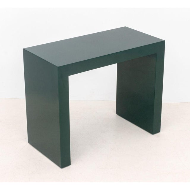 Modern Green Lacquered Console Table For Sale In New York - Image 6 of 7