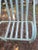 Brown Jordan Mid 19th Century Brown Jordan Patio Chair Metal Vertical Vinyl Strap Double Arm Aqua Stacks MCM For Sale - Image 4 of 4