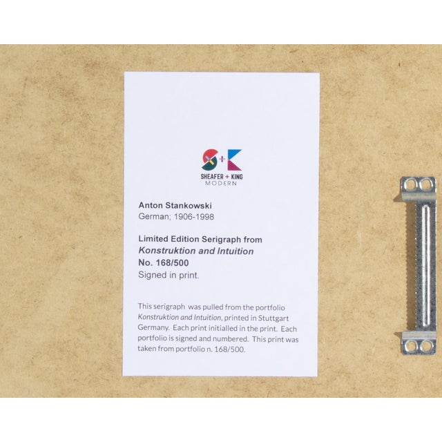 Printmaking Materials 1995 “Konstruktion and Intuition” Serigraph Print by Anton Stankowski For Sale - Image 7 of 7