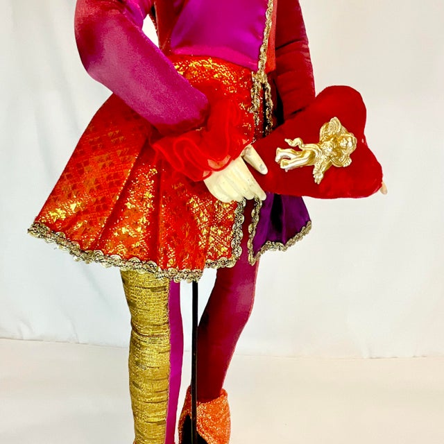 1940s Vintage Art Nouveau Italian Boho Chic 28” Valentine Jester Sculpture Centerpiece For Sale - Image 12 of 12