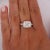 Modern 5.53 Carat Emerald Cut Lab Grown Diamond Half Bezel White Gold Ring, Size 7 For Sale - Image 3 of 9
