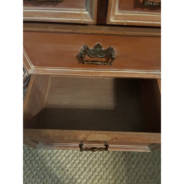 Mid-Century Modern Antique French Matching Set of Handcrafted Bedside Tables For Sale - Image 3 of 4