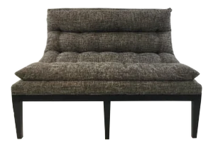 Currey & Co. Modern Gray Tweed Alston Settee