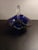 Glass 1980s Signed Flygsfors Coquille Sweden Cobalt Glass Basket For Sale - Image 7 of 8
