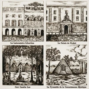 Sample - Schumacher x Johnson Hartig Architecturra Wallpaper in Newsprint