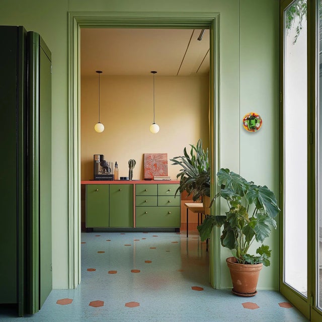 Red EchoLayer: Happy - Colorful Expressionist Abstract Figurative Original Artwork by Soren Grau For Sale - Image 8 of 10