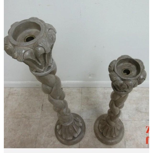 Pair John Richard Corinthian Greek Columns Candle Stand Stick pedestals For Sale - Image 4 of 10
