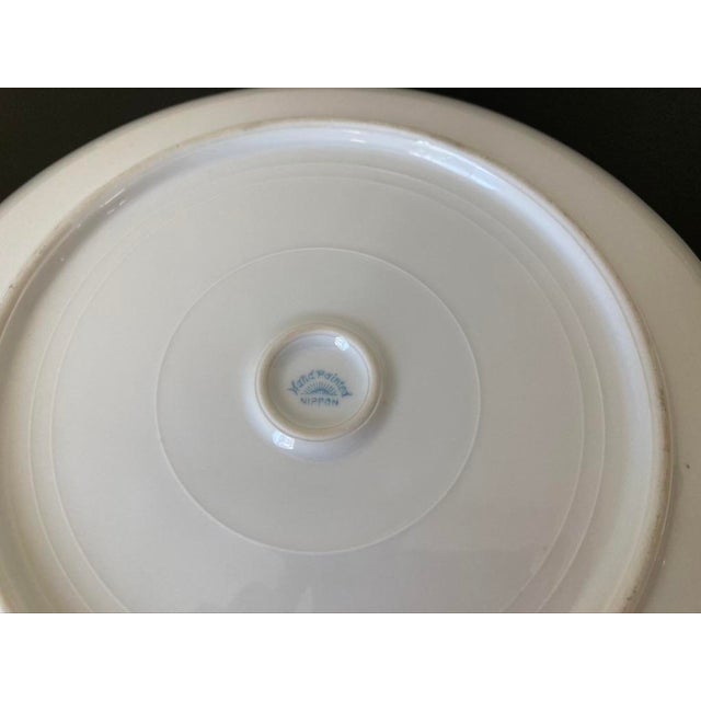 Early 20th Century Hand Painted Nippon Porcelain Tray Design Cake Plates - Set of 2 For Sale In New York - Image 6 of 18