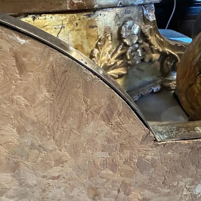 1950s Gio Ponti Style Mid-Century Modern Brass Italian Wall Mirror For Sale - Image 12 of 15