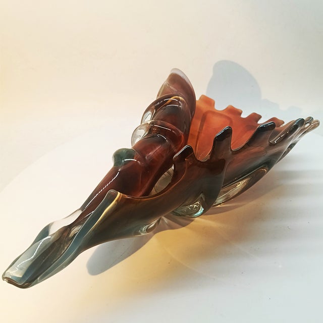 Large Shell Sculpure in Hand-Worked Murano Glass, Italy, 1950s For Sale - Image 6 of 15