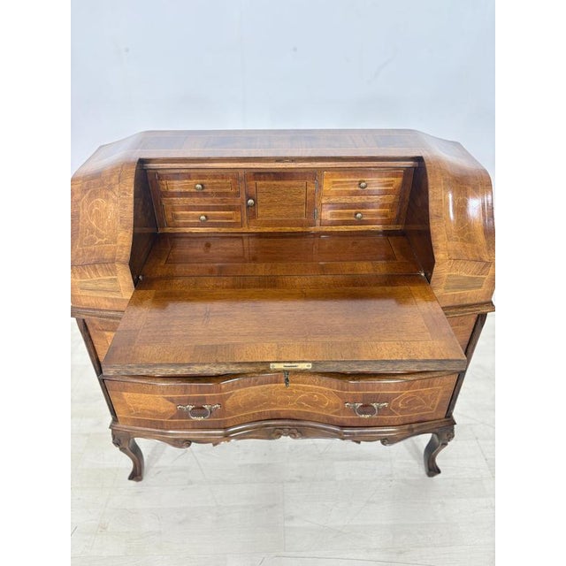 Baroque Baroque Writing Desk with Inlays, 1800s For Sale - Image 3 of 10