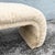 Textile Postmodern Haitian Cotton Upholstered Flared Waterfall Bench For Sale - Image 7 of 9