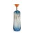 Calypso Blue Bottle + Glass by Serena Confalonieri For Sale