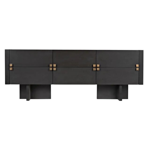 This powerful design turns a traditional sideboard into a style statement. Handcrafted of two-toned mahogany, it features...