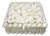 Vintage White Square Shell-Encrusted Trinket Box For Sale