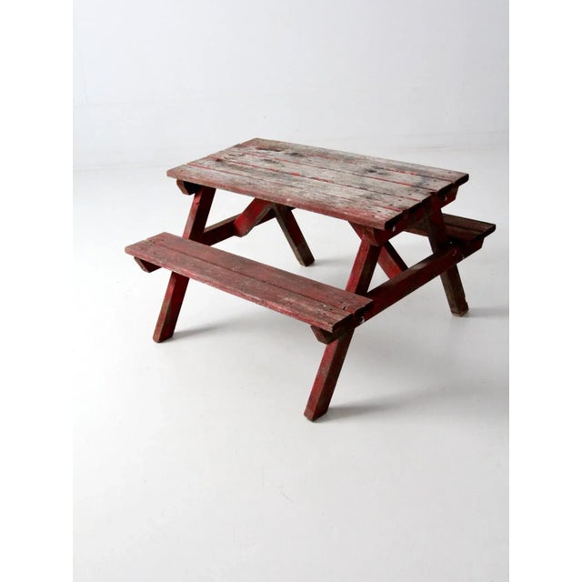Vintage Children's Picnic Table For Sale - Image 9 of 11