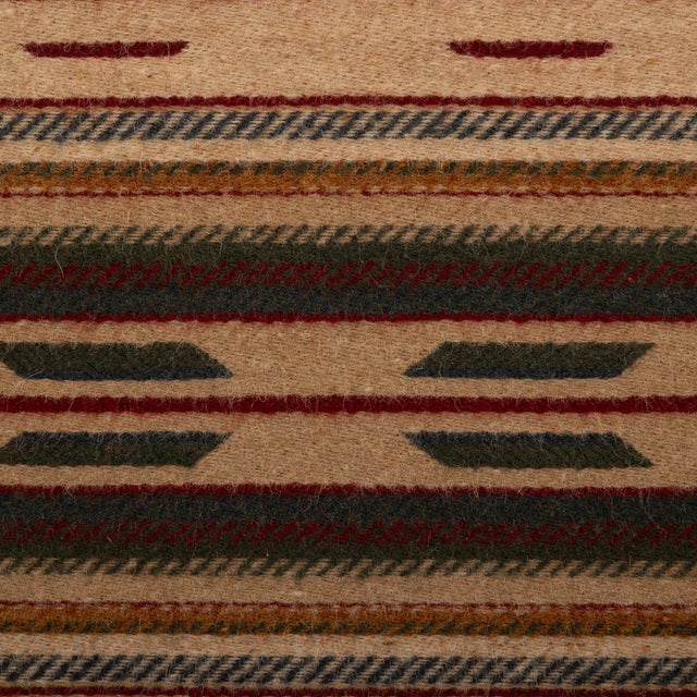 1990s Hancock & Moore Louis XIII French Style Barley Twist Throne Armchairs W/ Southwestern Wool Geometric Fabric For Sale - Image 9 of 17