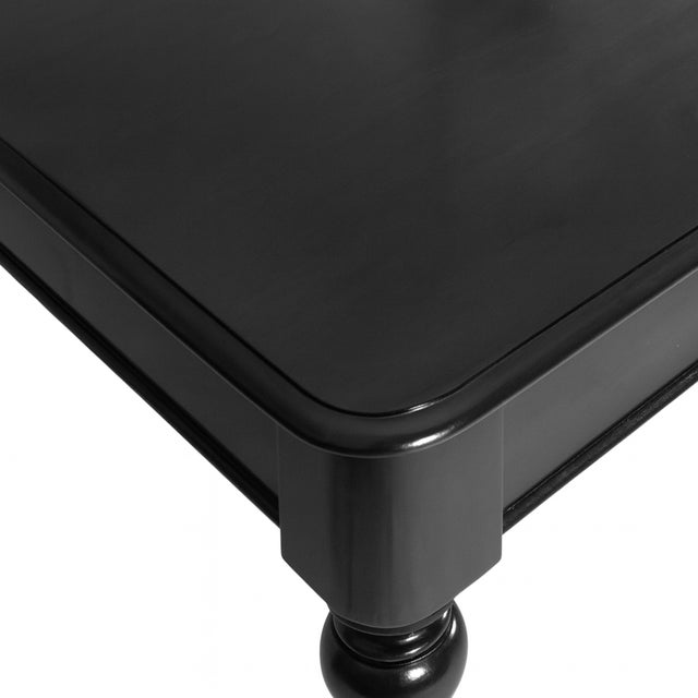 Black Lacquer Walnut Dining Table For Sale - Image 6 of 8