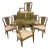 Mid 20th Century Dixon Powdermakers Mid Century Gustavian Swedish Style Extension Dining Table Set With 6 Cane Chairs For Sale