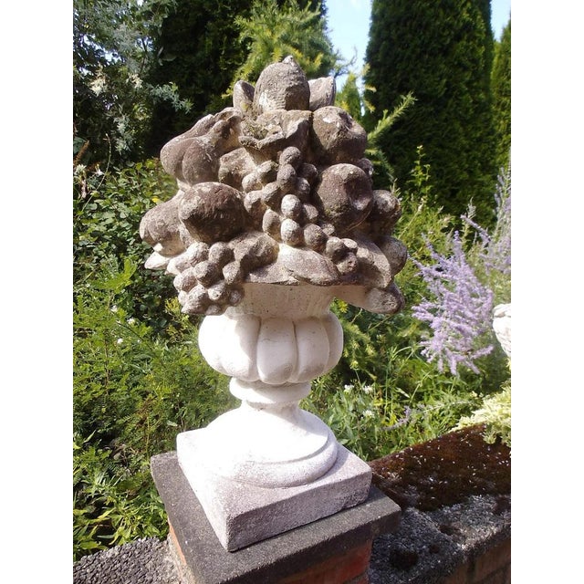 Mid-Century Cast Stone Fruit Basket, 1960s For Sale - Image 3 of 12
