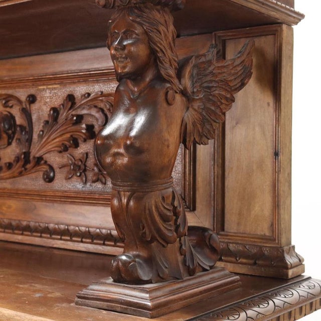 Antique Italian Cupboard in Walnut For Sale - Image 6 of 16