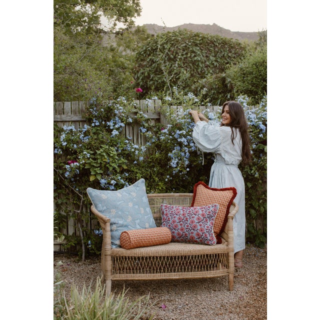 Not Yet Made - Made To Order Palais Outdoor Cushion Janis Burnt Orange, 20x12 Inch For Sale - Image 5 of 12