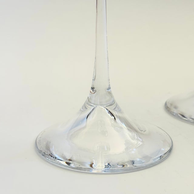 Transparent Kosta Boda Sweden Fanfare Glass Candlestick Holders - Set of 2 For Sale - Image 8 of 10