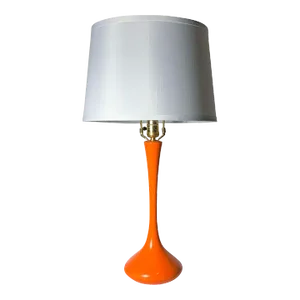 Vintage Tulip Lamp by Laurel in Orange