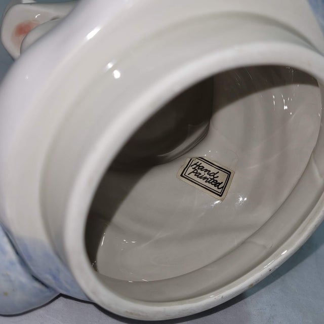 Vintage Fitz & Floyd Hand Painted Prunella Pig Cookie Jar Retired 1984 Collection For Sale - Image 11 of 11