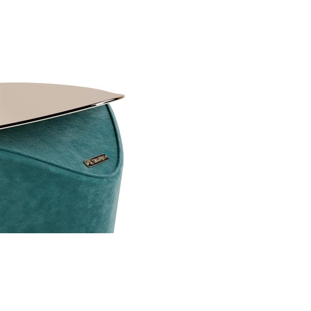 Contemporary Masouleh Stool by Alma De Luce For Sale - Image 3 of 9