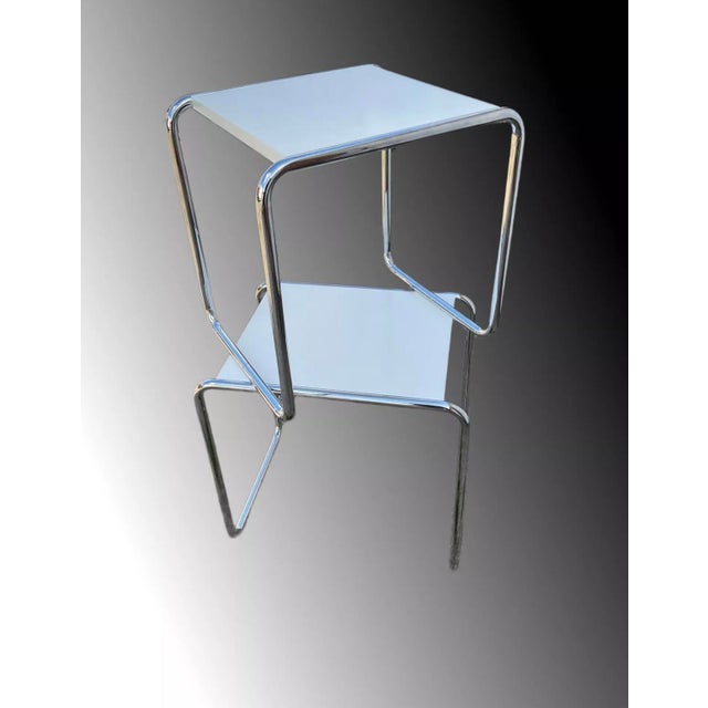 Bauhaus B 9A and B Side Tables by Marcel Breuer for Thonet, Set of 2 For Sale - Image 5 of 18