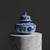 Ceramic Handmade Ceramic Oversized Squat Lidded Vase – Wide “Potiche” Form with Blue & White Baba Nakkas Floral Design For Sale - Image 7 of 7