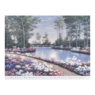1995 Diane Romanello 'Timeless Splendor' Contemporary Pastel,Pink,Multicolor,Green,Gray,Brown,Blue Offset Lithograph For Sale