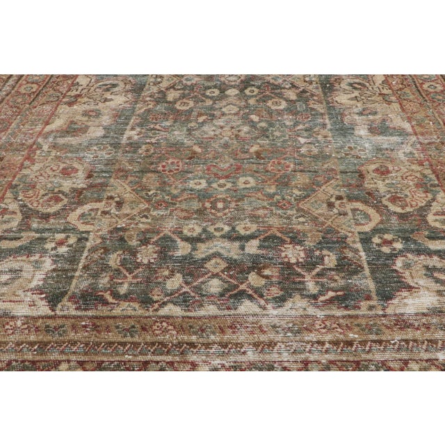 Antique-Worn Persian Malayer Rug - 04'08 X 10'01 For Sale - Image 4 of 11